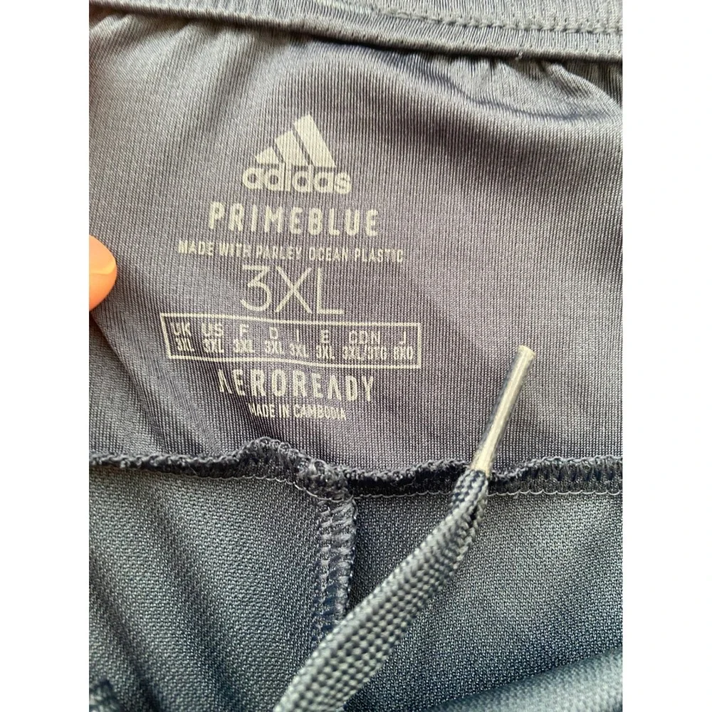 Adidas Primeblue Aeroready Mens 3XL Navy Blue 3-Stripe Athletic Gym Shorts